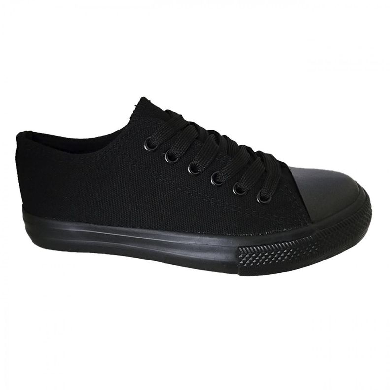 Zapatilla Urbana De lona Casual - Negro - 7080-1