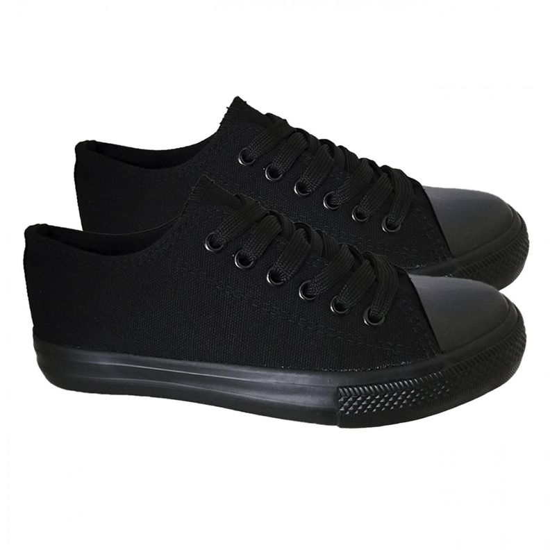 Zapatilla Urbana De lona Casual - Negro - 7080-2