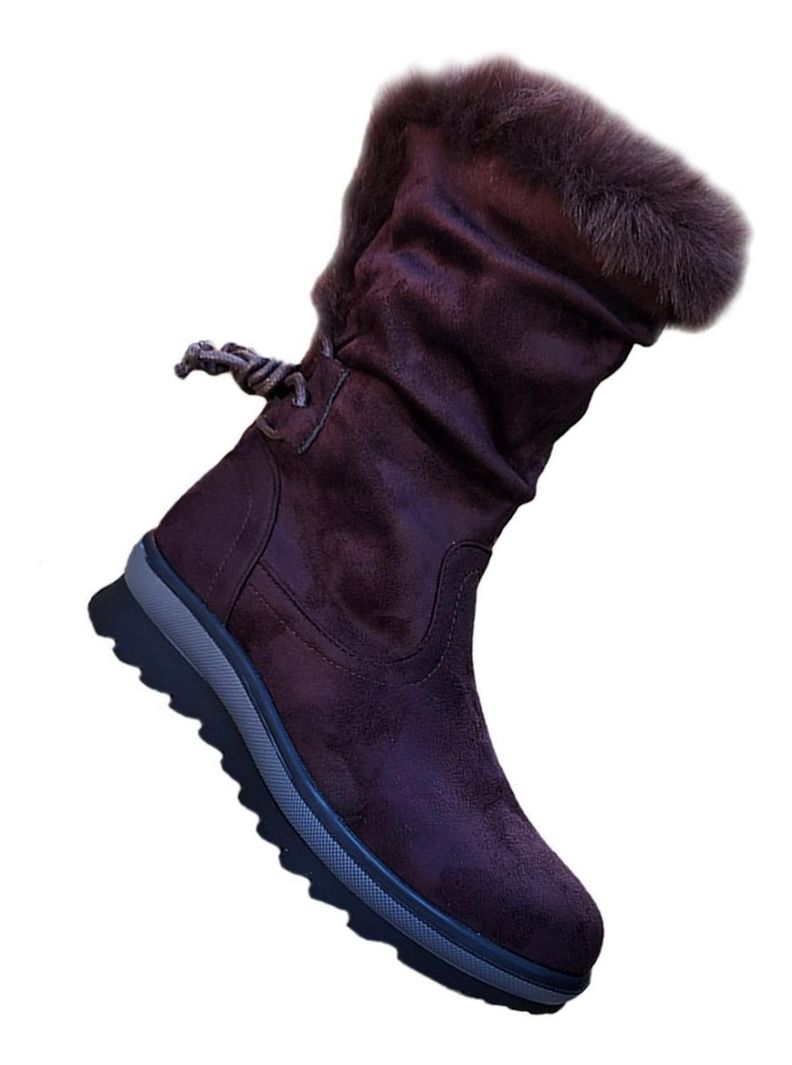 Botas Caña Alta Mujer Casual Tendencia Otoño Invierno Marrón - 7140-0