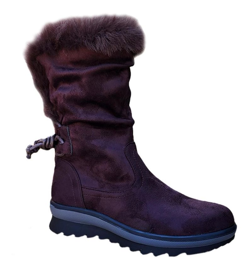Botas Caña Alta Mujer Casual Tendencia Otoño Invierno Marrón - 7140-1
