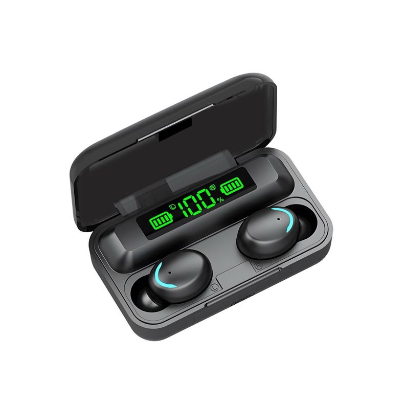 Audifonos TWS BT Estuche Power Bank Negro