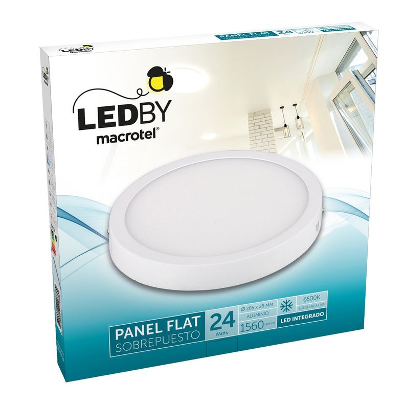 Plafón Sobrepuesto 24W Luz Fría Aluminio-1