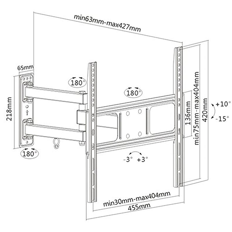Soporte TV Universal Brazo Móvil Articulado 37"- 70" MV106-8