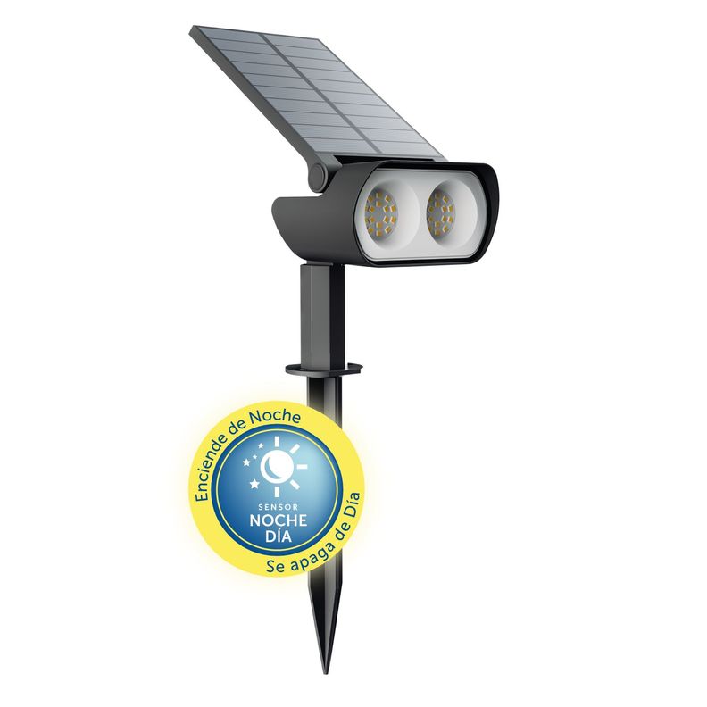 Foco Led Exterior con Panel Solar Luz Natural-1