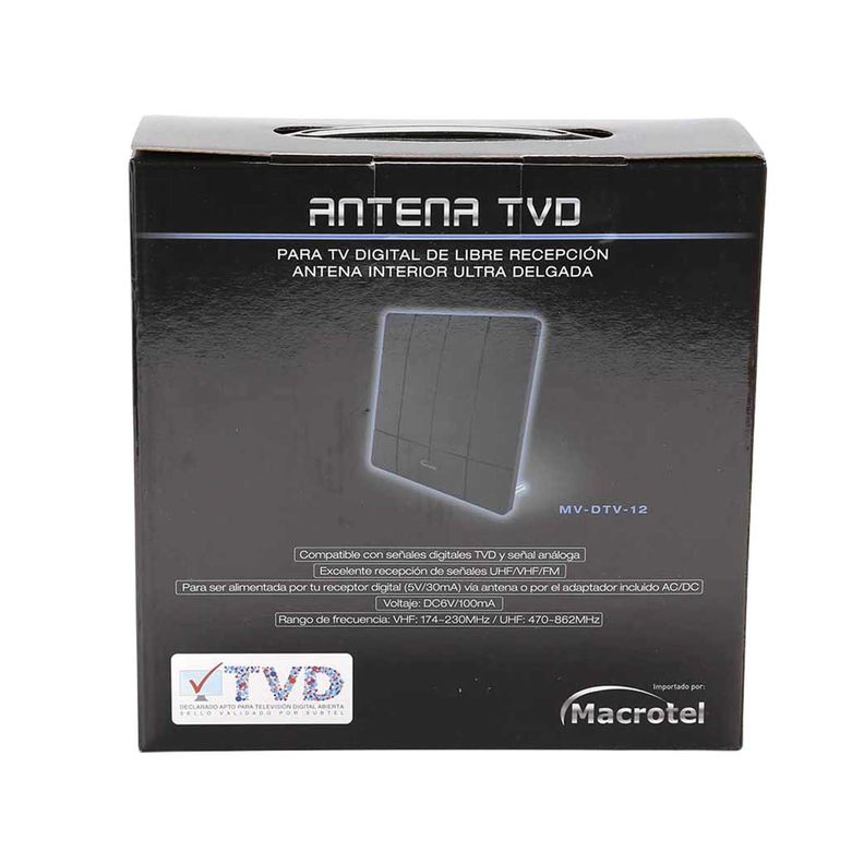 Antena Digital Macrotel para Interiores Ultra Delgada-1