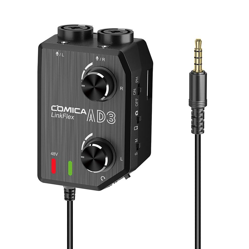 Mixer Preamplificador Comica AX3 para Celulares y DSLR-0