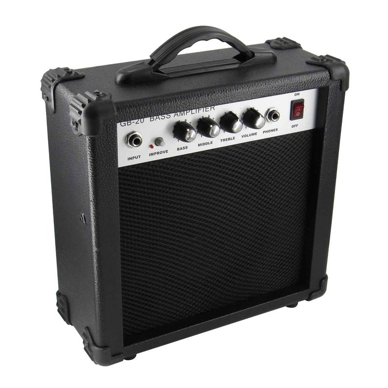 Bajo Eléctrico Fiddler Sunburst + Amplificador 20W-4