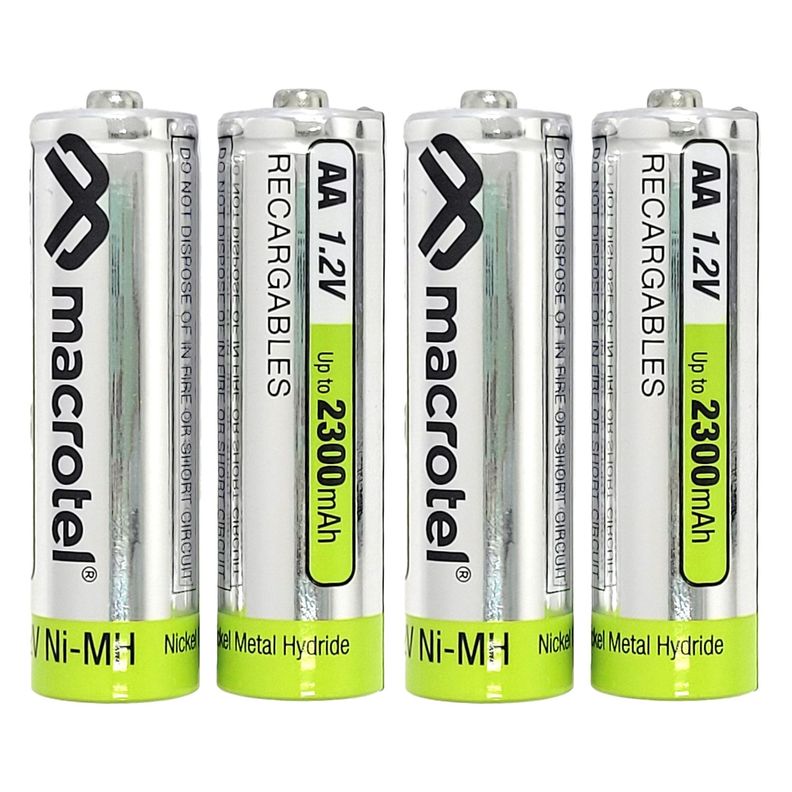 Cargador De Pilas Macrotel + 4 Pilas AA 2300ma-2