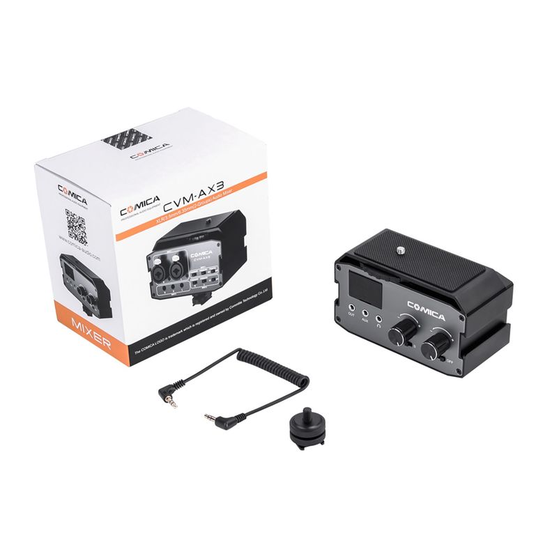 Mixer Preamplificador Comica AX3 para DSLR-3