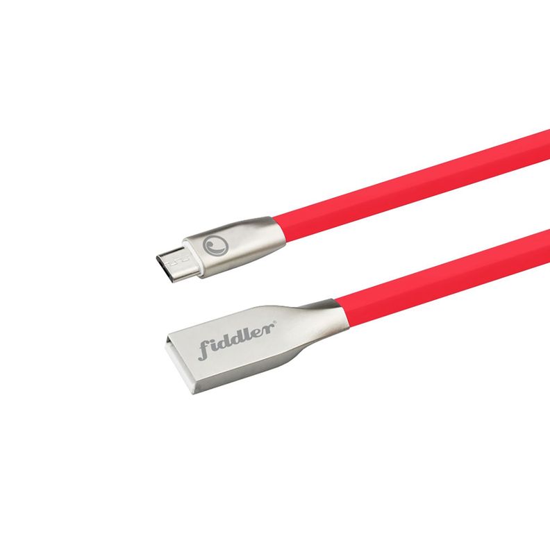 Cable Micro Usb A Usb 2.0a Fiddler Rojo-0