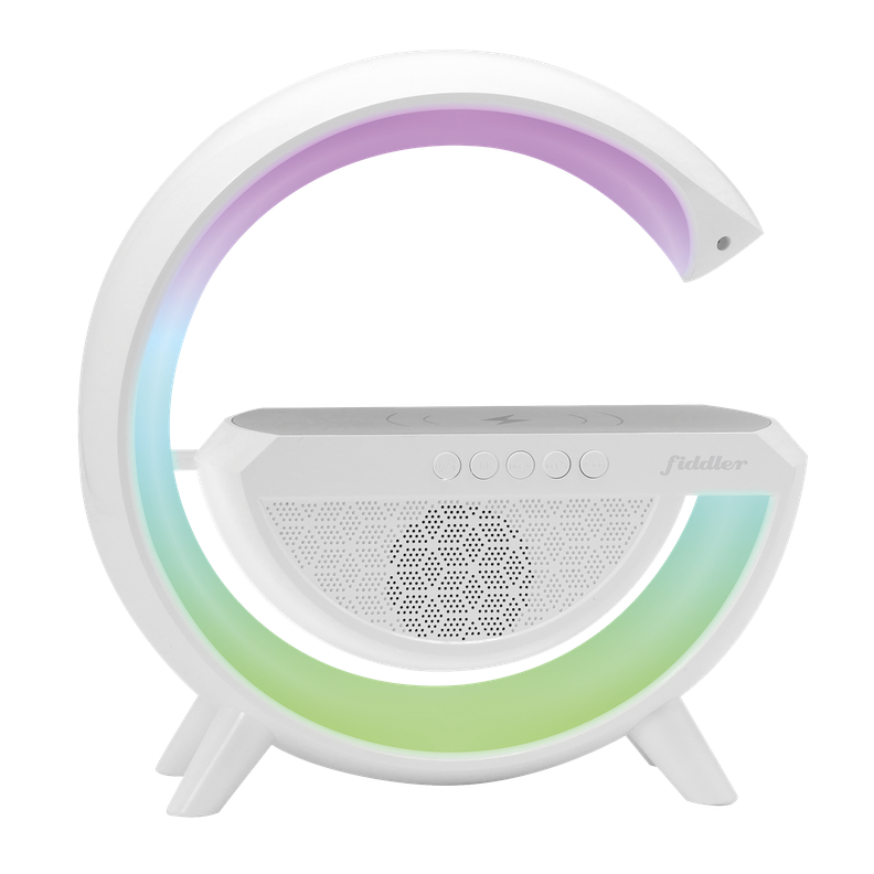Parlante G Bluetooth Luz RGB y Cargador QI Wireless iPhone-0