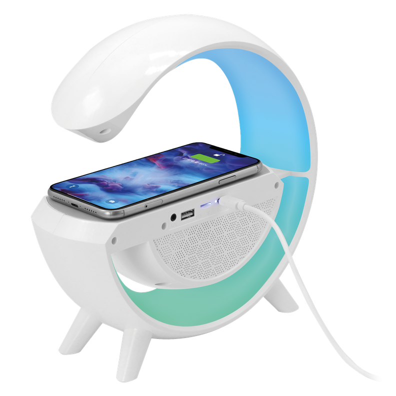 Parlante G Bluetooth Luz RGB y Cargador QI Wireless iPhone-2