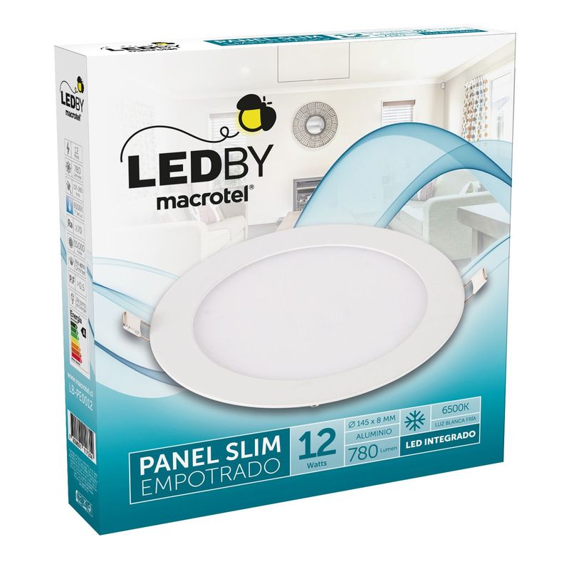 Plafón Empotrado 12W Luz Fría-1