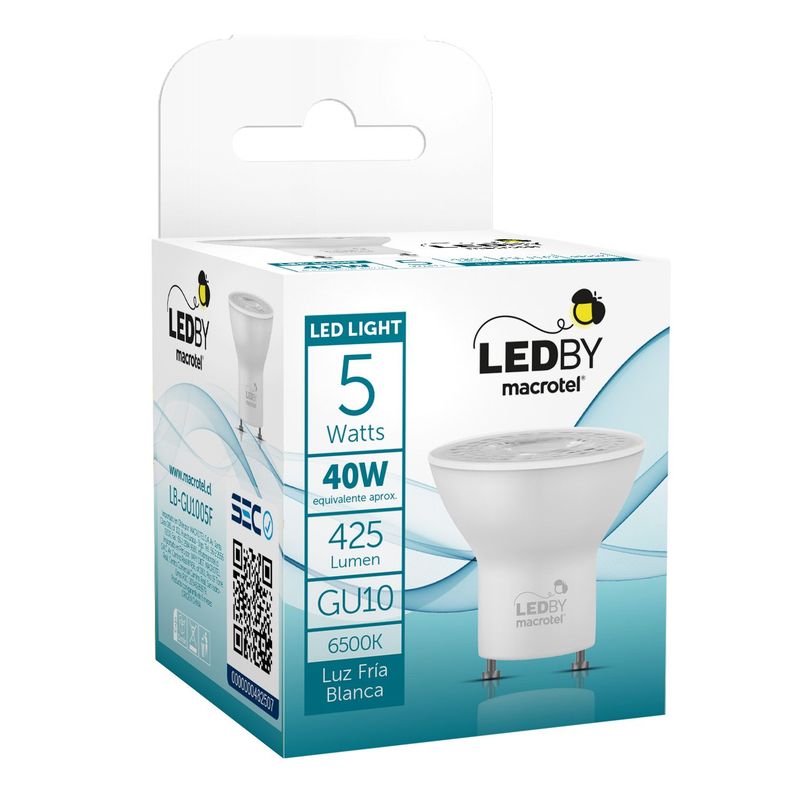 Ampolleta Led gu10 5w Luz Fría-1