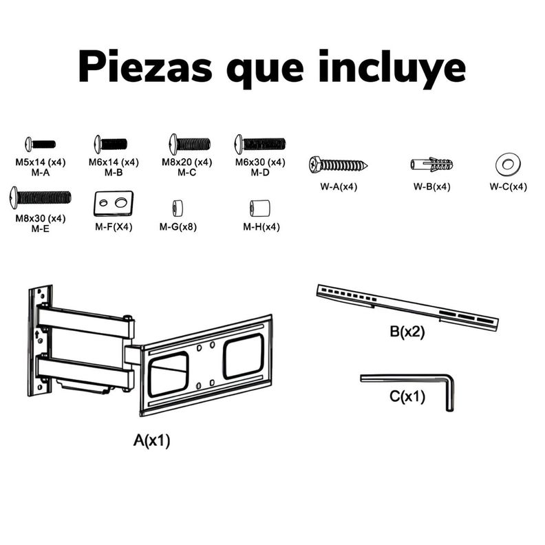 Soporte TV Universal Brazo Móvil Articulado 37"- 70" MV463-9