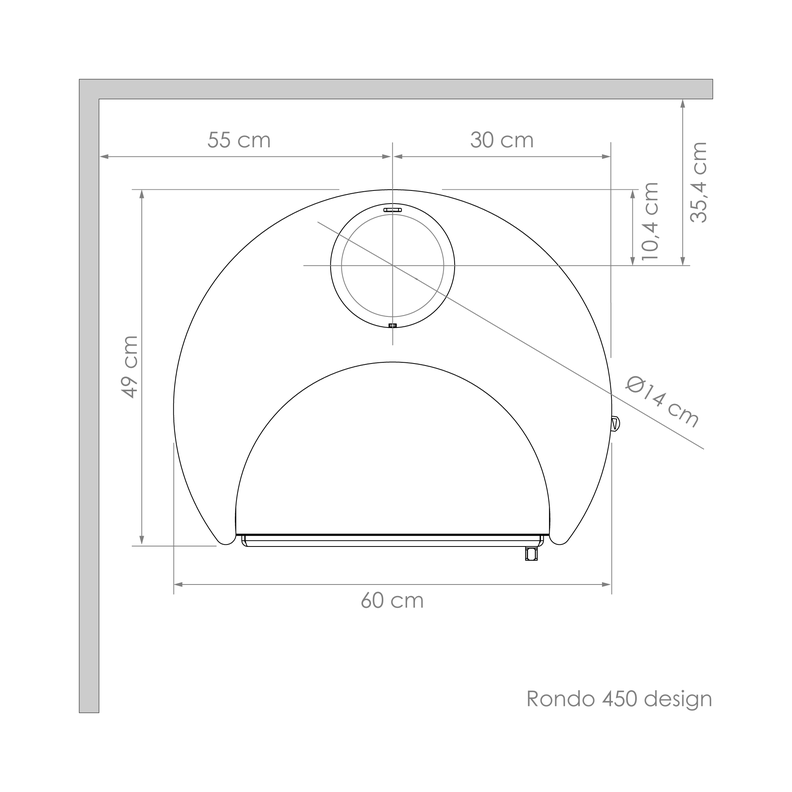 Calefactor a leña Amesti Rondo 490-2