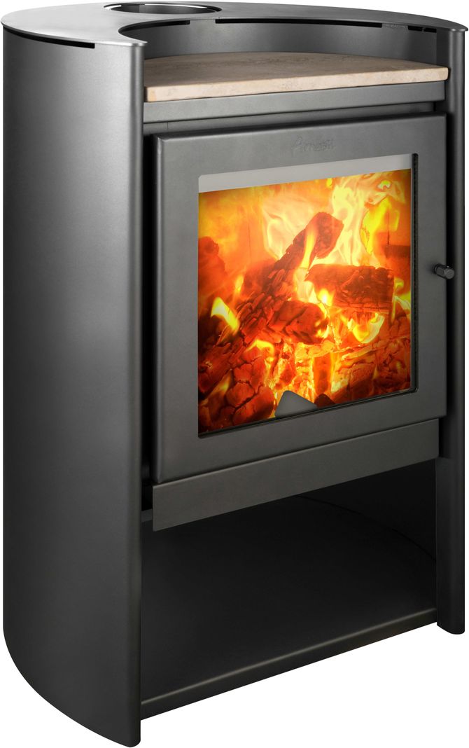 Calefactor a lena Amesti Rondo 490 Gris Oscuro