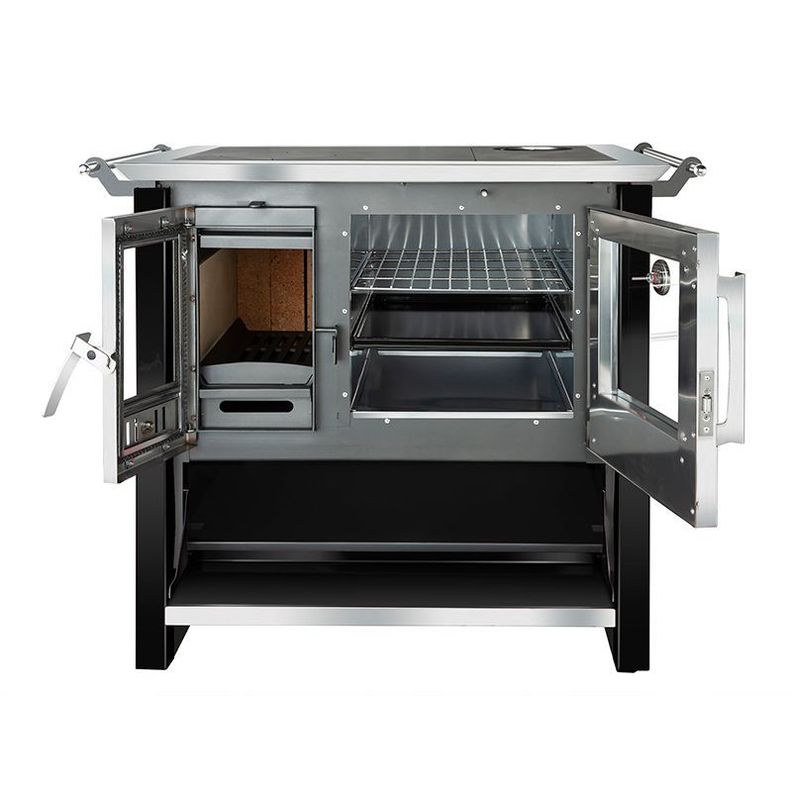 COMBO COCINA A LEÑA ALLEGRA NEGRA AMESTI+KIT INSTALACION 5"-2