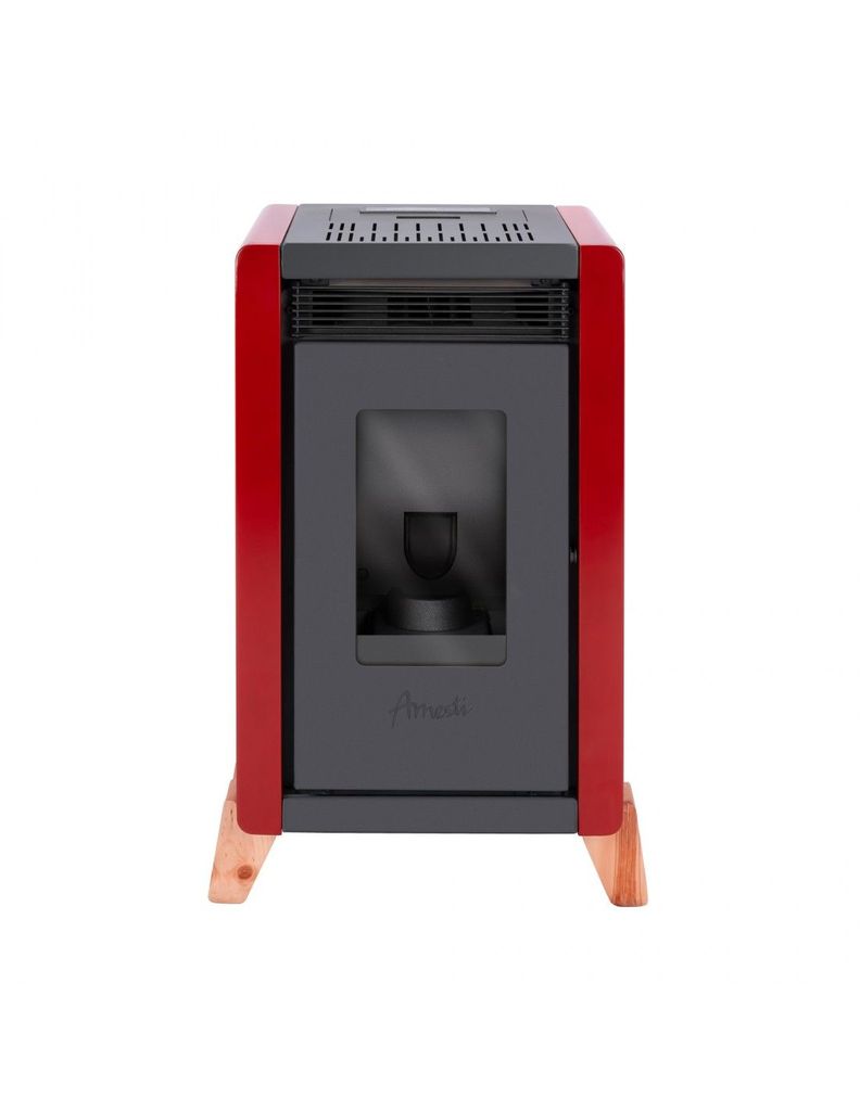 Estufa a pellet Bambu 6000 roja Amesti-3