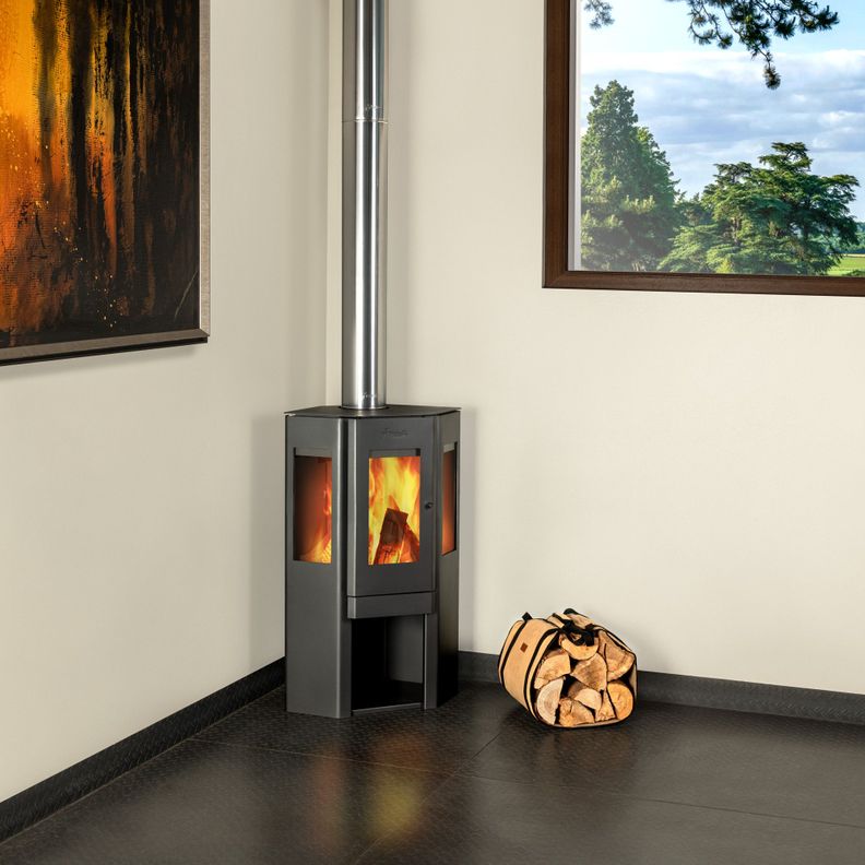 Calefactor a leña Amesti Corner 650-1