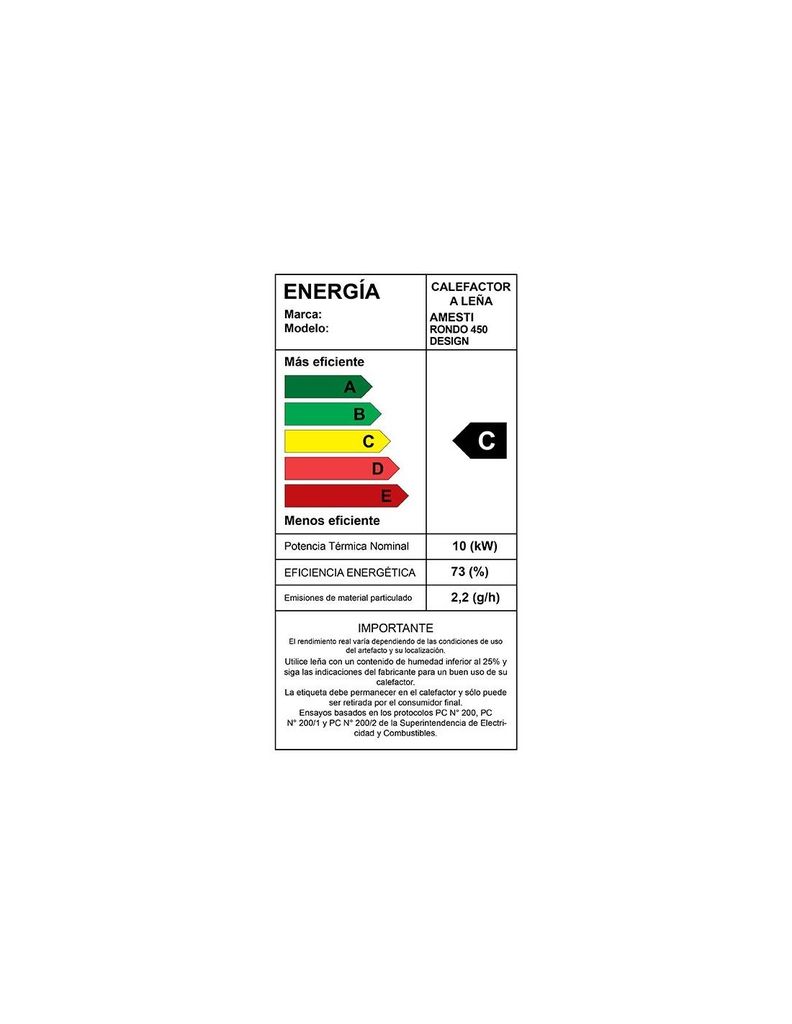 Calefactor a leña Amesti Rondo 450 design-4