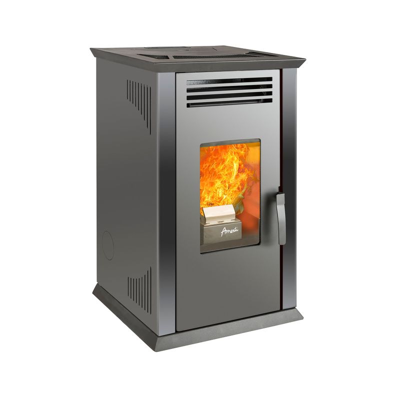 Calefactor a Pellet Amesti Italy 8100 plus Negro Satinado-0