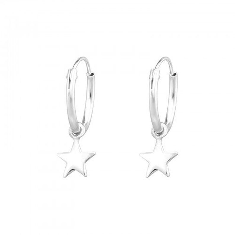 Argollas de plata Star - Joyas Zazü-0