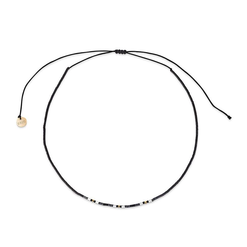 Choker Yanay con Mostacillas de Plata Bañadas en Oro-3
