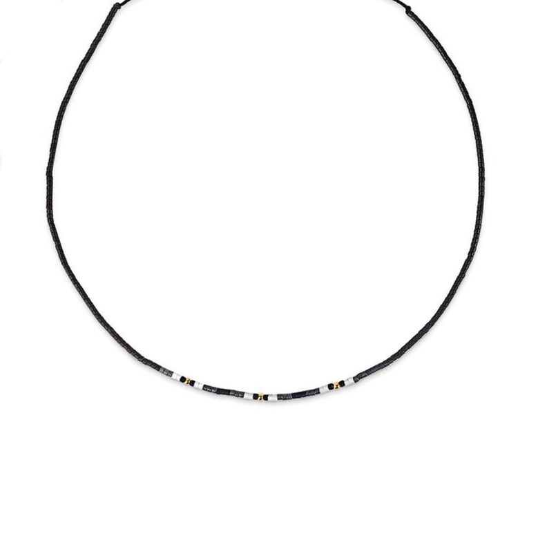 Choker Yanay con Mostacillas de Plata Bañadas en Oro-0