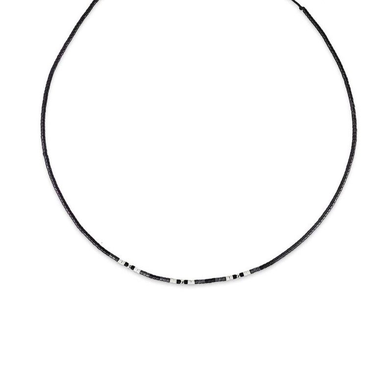 Choker Yanay con Mostacillas de Plata-0