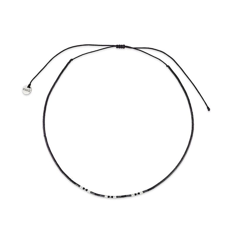 Choker Yanay con Mostacillas de Plata-5