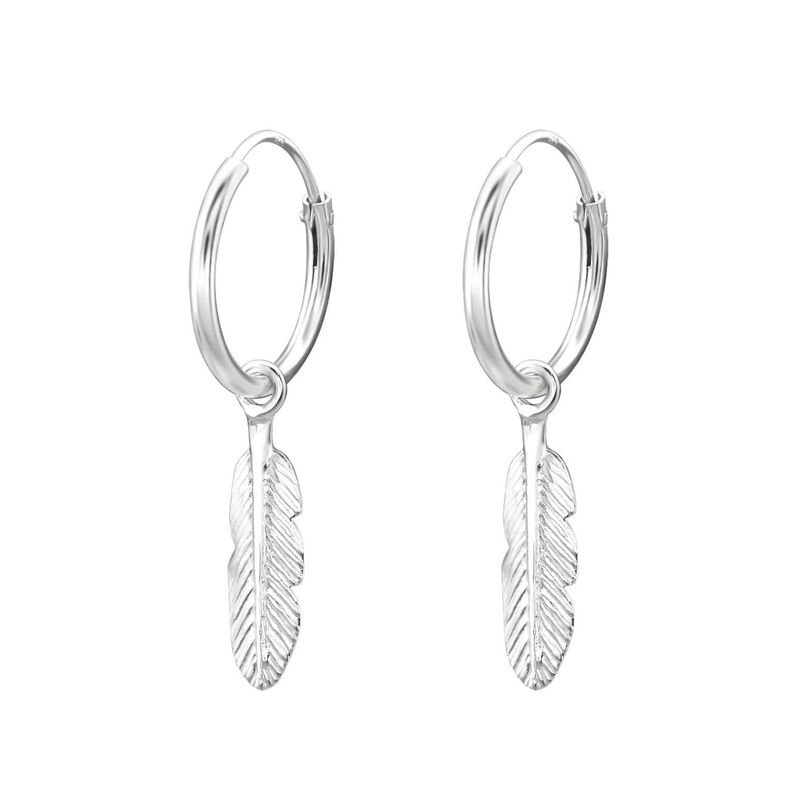 Argollas con Pluma-Joyas Zazü-0