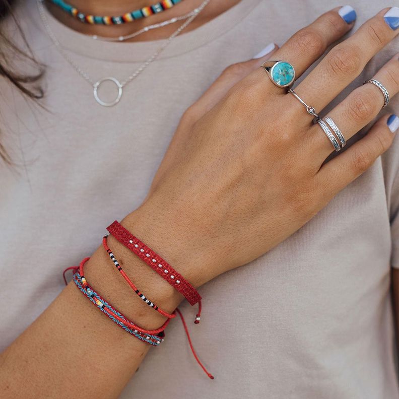 Pulsera Doble Chenoa Roja-1
