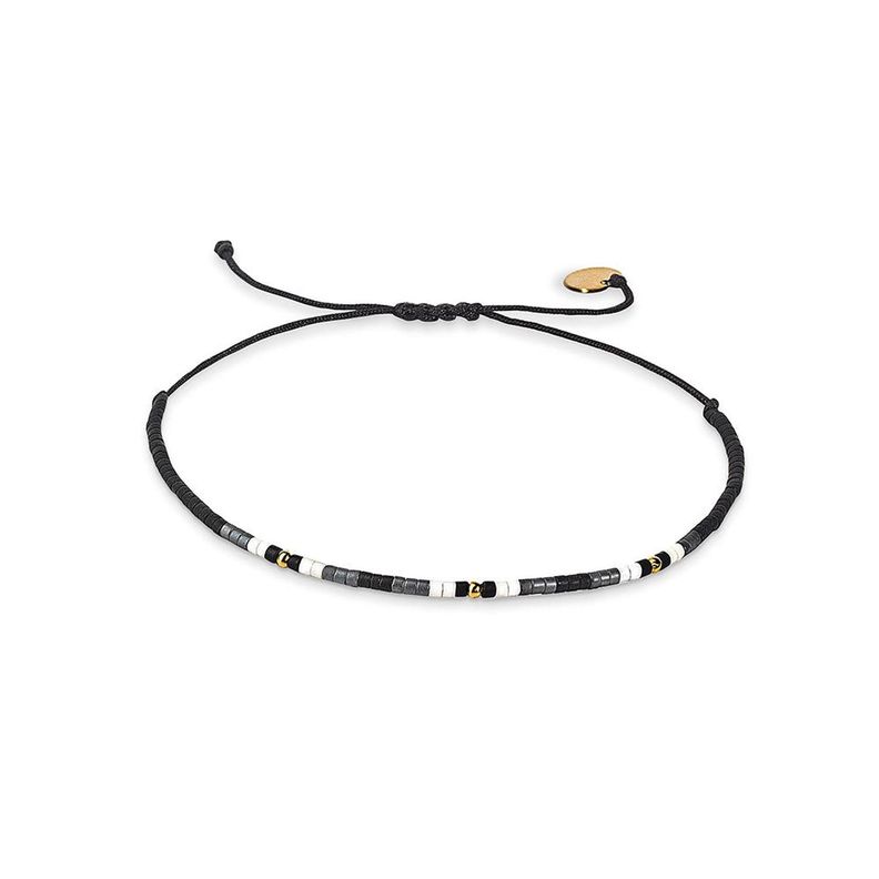 Pulsera Yanay con Mostacillas de Plata Bañadas en Oro-0