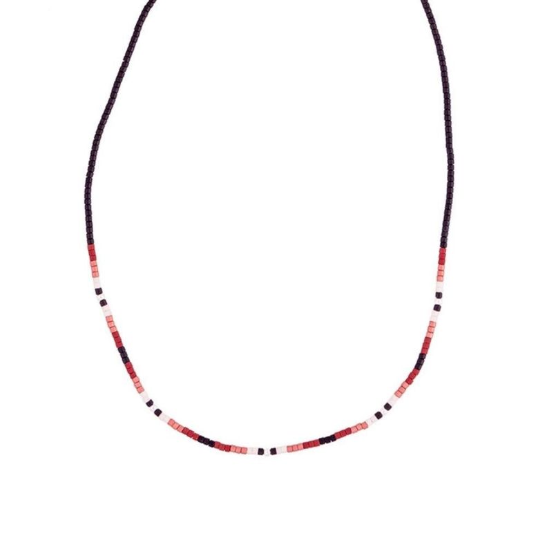 Choker Chenoa Tierra con Mostacillas de Plata-0