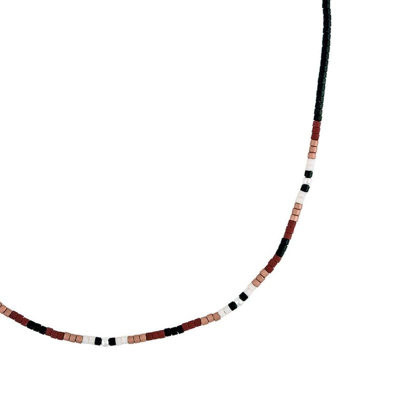 Choker Chenoa Tierra con Mostacillas de Plata-3