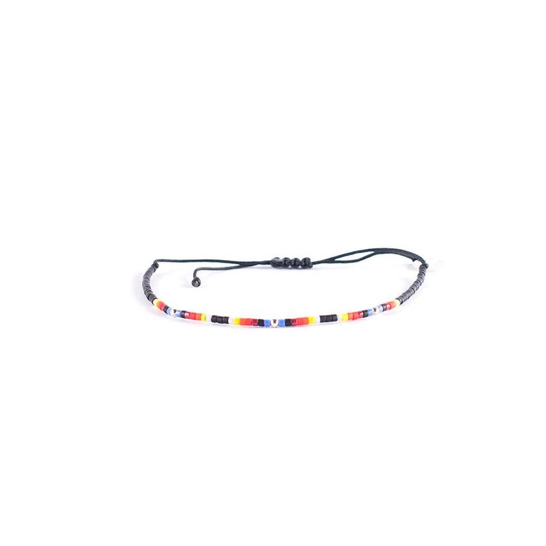 Pulsera Chenoa Azul con Mostacillas Bañadas en Oro-0