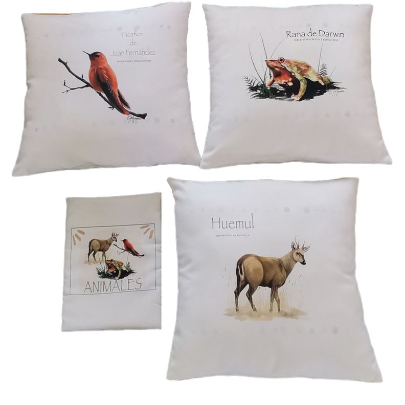 Set De 3 Cojines Animales De Chile-0
