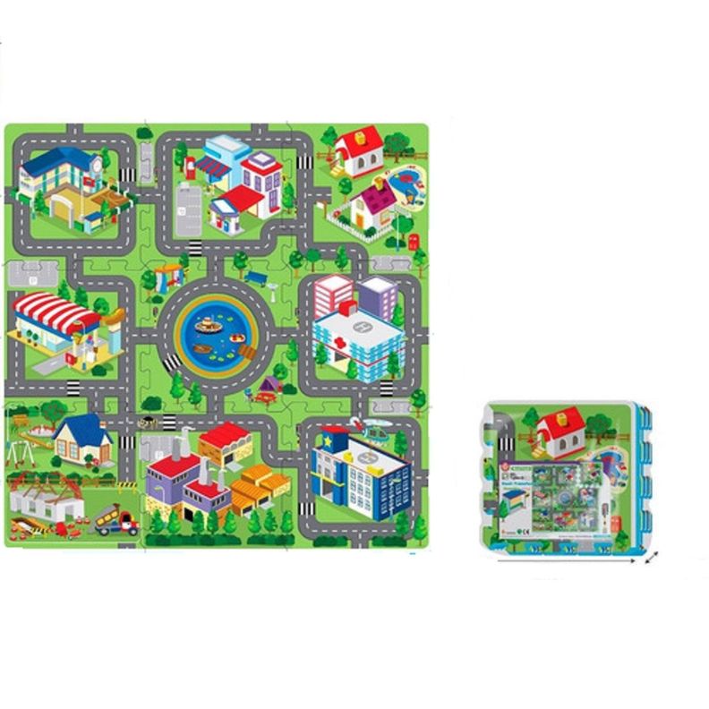 Alfombra Puzzle Mapa De La Ciudad De Goma Eva-0
