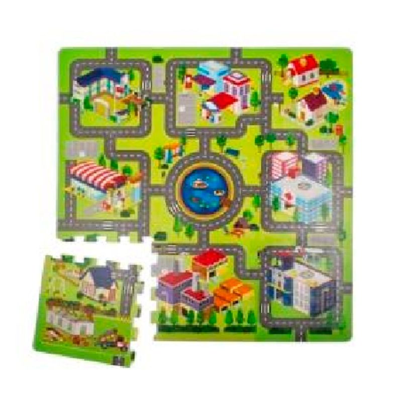 Alfombra Puzzle Mapa De La Ciudad De Goma Eva-1