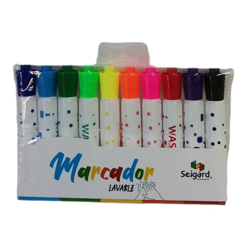 10 Marcadores Jumbo Lavables-3