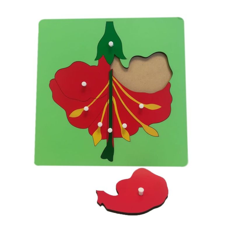 Puzzle Encaje Montessori Diseño Flor-0