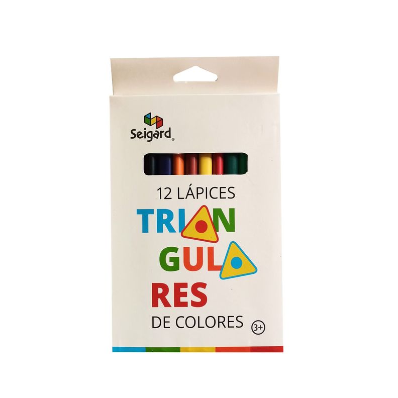 Set De 12 Lápices Triangulares Jumbo Colores-2