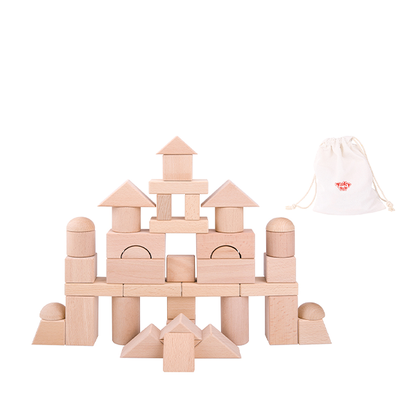 Set 42 Bloques Jumbo De Madera Natural-0