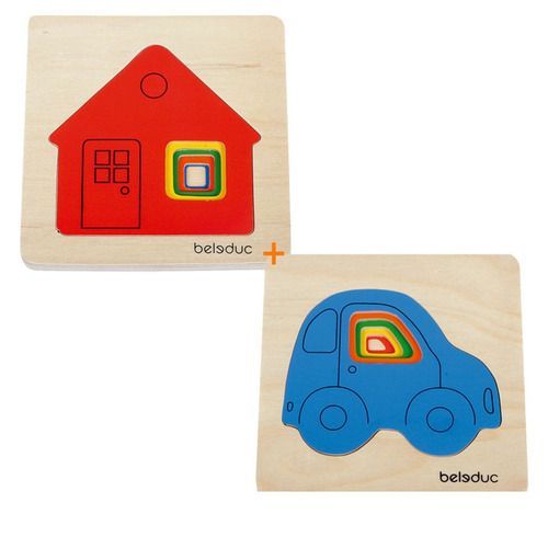 Set Puzzles De Capas Casa Y Auto-0