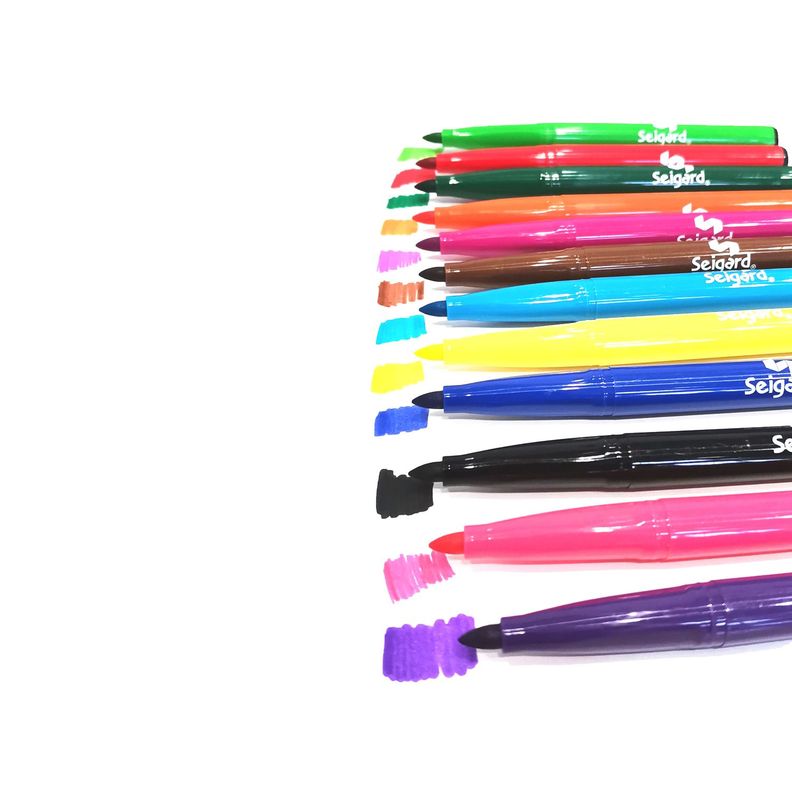 Set De 12 Marcadores Jumbo Colores-2