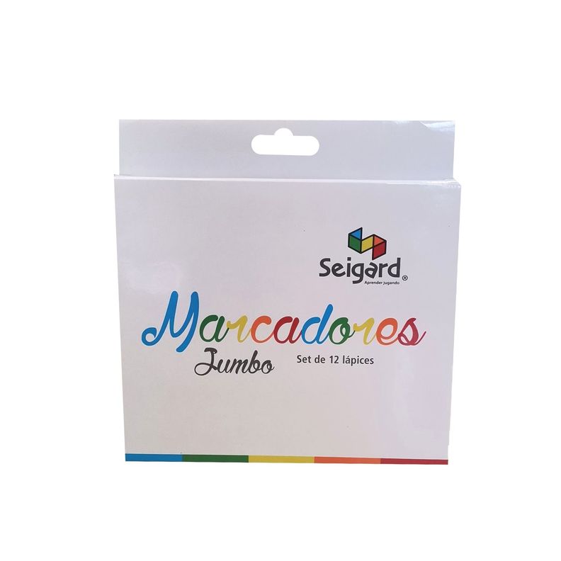 Set De 12 Marcadores Jumbo Colores-4