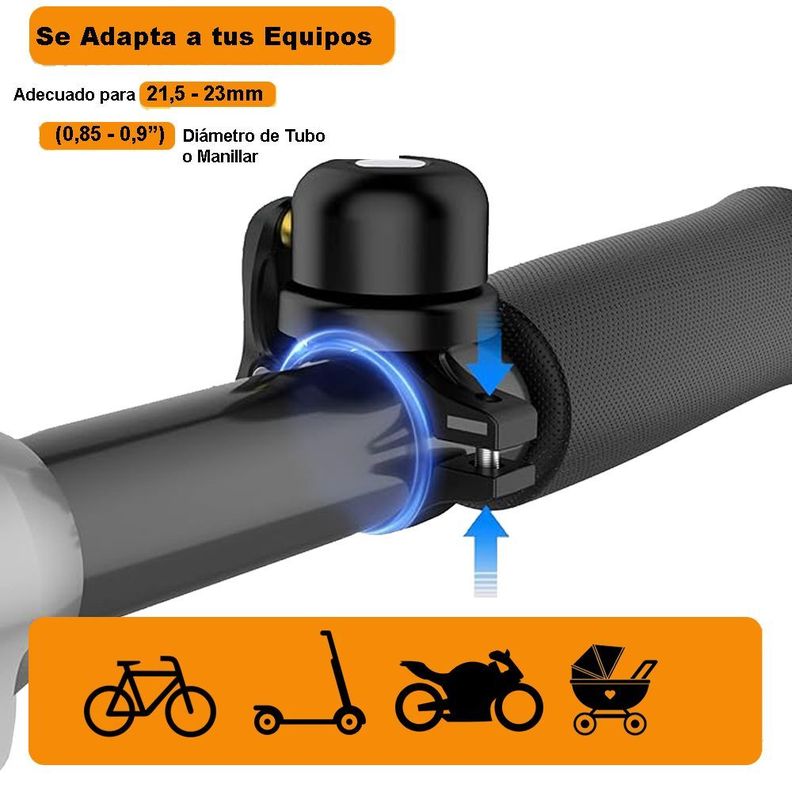 Campanilla con Soporte Para AirTag Bicicleta Scooter y Otros-3