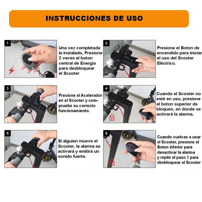 Alarma Antirrobo Scooter Xiaomi y Otros-5