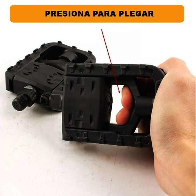 Pedales de Bicicleta Plásticos Plegable 1/2 Eje Americano-3